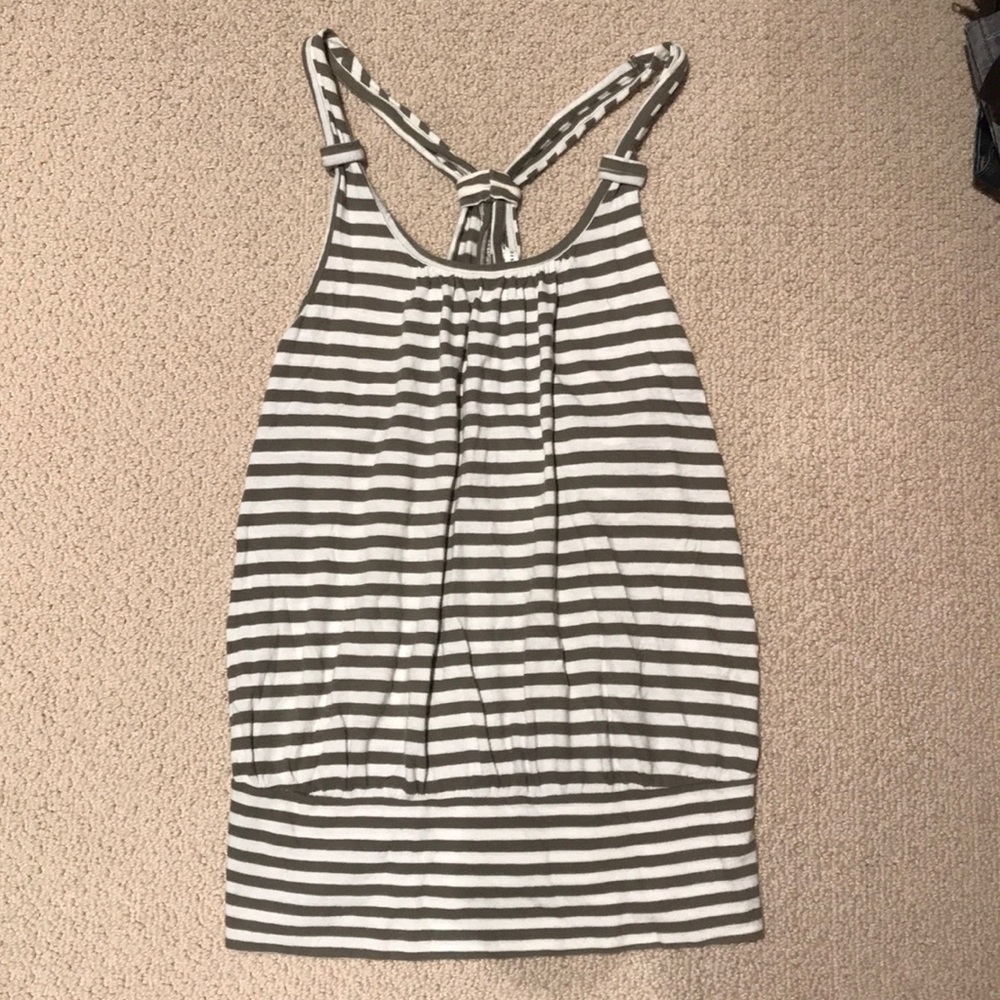 Green Striped Banana Republic tank top